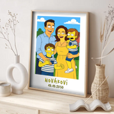 Karikatura z vlastní fotky Žlutí Plakát